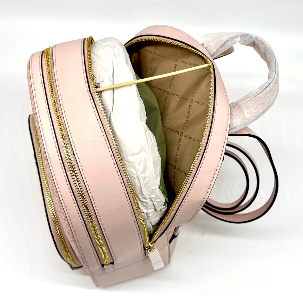 Michael Kors Jaycee Medium Signature Logo Backpack Powder Blush - Picture 9 of 12